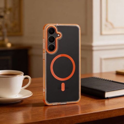 FRAME CLEAR HYBRID MAG COVER Tok Magsafe kompatibilis  XIAOMI Redmi A5 hermes narancssárga