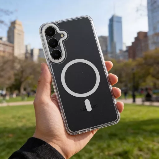 FRAME CLEAR HYBRID MAG COVER Tok Magsafe kompatibilis  SAMSUNG A17 átlátszó