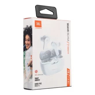   JBL vezeték nélküli fülhallgató Wave Beam IP54 / IPX2 fehér