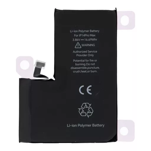 JCID programozható akkumulátor  iPhone 14 Pro Max 4323 mAh (standard kapacitás)