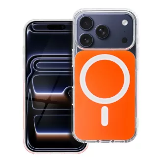   Clear Fusion Mag Cover tok iPhone 15  Magsafe kompatibilis hermes narancssárga