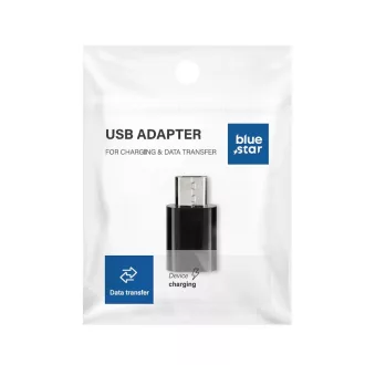Type-C – Micro USB adapter Blue Star fekete