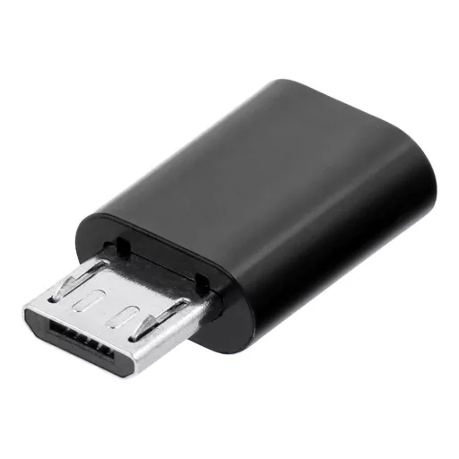 Type-C – Micro USB adapter Blue Star fekete