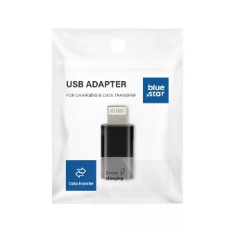 Type-C – Lightning adapter Blue Star fekete