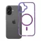 iPhone 17 tok Frame Clear Hybrid Mag Cover MagSafe kompatibilis lila
