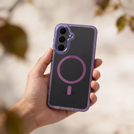 FRAME CLEAR HYBRID MAG COVER Tok Magsafe kompatibilis  SAMSUNG S26 lila