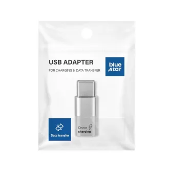 Micro USB – Type-C adapter Blue Star fehér