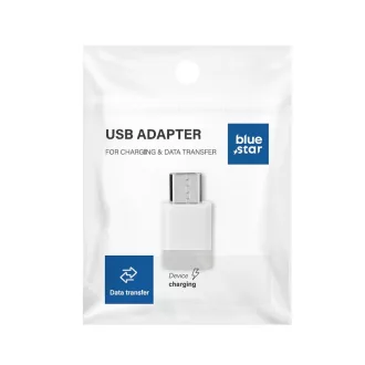 Type-C – Micro USB adapter Blue Star fehér