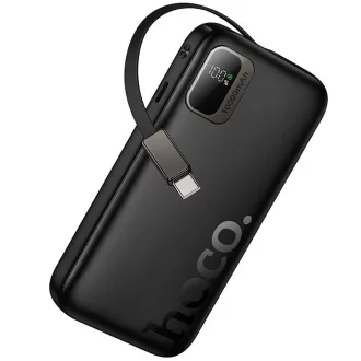   Hoco Q51 powerbank 10000 mAh QC PD 20W, kihúzható USB-C kábellel – fekete