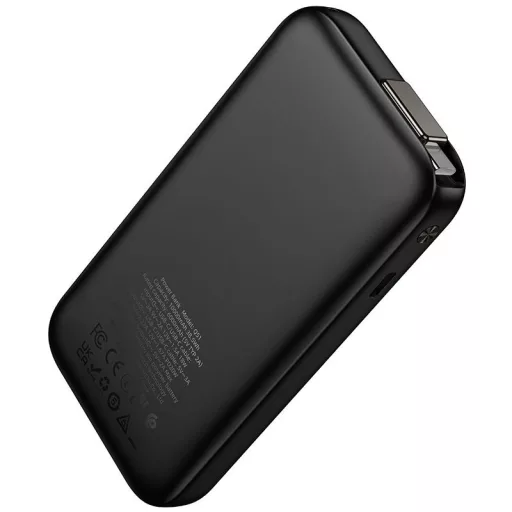 Hoco Q51 powerbank 10000 mAh QC PD 20W, kihúzható USB-C kábellel – fekete