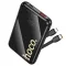 Hoco Q37 powerbank 10000 mAh QC PD 22,5W, beépített USB-C + Lightning kábelekkel – fekete