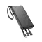 Hoco J146 powerbank 10000 mAh 2A, négy beépített kábellel: USB-A + USB-C + Lightning + Micro USB – fekete