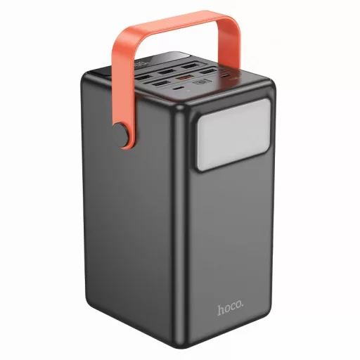 Hoco J142 powerbank 100000 mAh QC PD 2,4A 22,5W, beépített lámpával – fekete