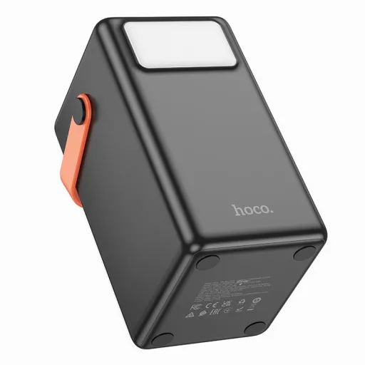 Hoco J142 powerbank 100000 mAh QC PD 2,4A 22,5W, beépített lámpával – fekete
