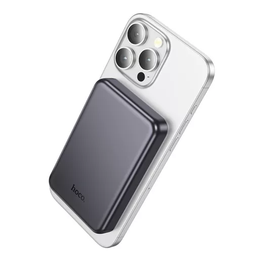 Hoco J160 MagSafe kompatibilis powerbank 5000 mAh 2A 5W – metál szürke