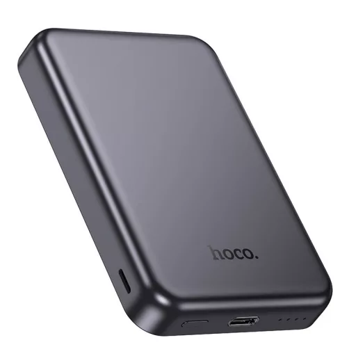 Hoco J160 MagSafe kompatibilis powerbank 5000 mAh 2A 5W – metál szürke