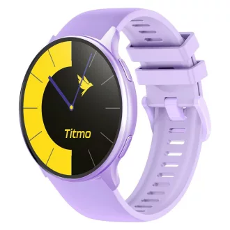   TITMO okosóra O-200 (GPS, AMOLED, Bluetooth hívás, szilikon szíj) levendula