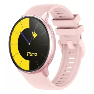  TITMO okosóra O-200 (GPS, AMOLED, Bluetooth hívás, szilikon szíj) rózsaszín