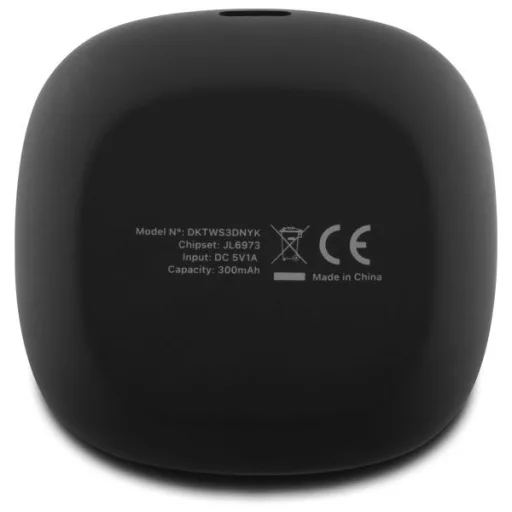 DKNY vezeték nélküli fülhallgató TWS 3D Rubber Matte Finish DKTWS3DNYAK fekete