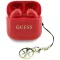TWS Guess Effect Printed Classic Logo & Charm vezeték nélküli fülhallgató piros