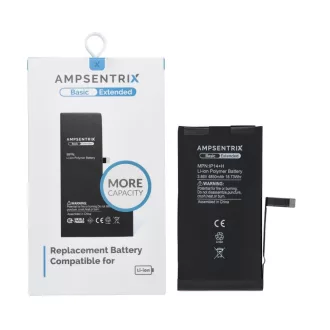   AmpSentrix Basic akkumulátor iPhone 14 Plus készülékhez (emelt kapacitás 4850 mAh)