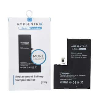   AmpSentrix Basic akkumulátor iPhone 14 Pro Max készülékhez (emelt kapacitás 4750 mAh)