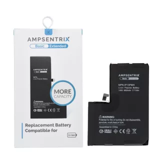   AmpSentrix Basic akkumulátor iPhone 13 Pro Max készülékhez (emelt kapacitás 4600 mAh)
