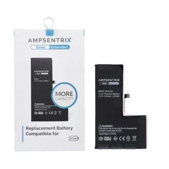   AmpSentrix Basic akkumulátor iPhone XS készülékhez (emelt kapacitás 3150 mAh)