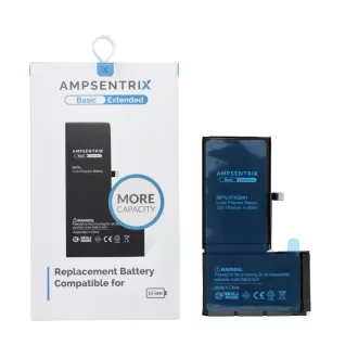   AmpSentrix Basic akkumulátor iPhone XS Max készülékhez (emelt kapacitás 3700 mAh)