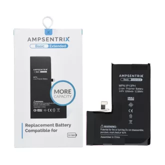   AmpSentrix Basic akkumulátor iPhone 13 Pro készülékhez (emelt kapacitás 3250 mAh)