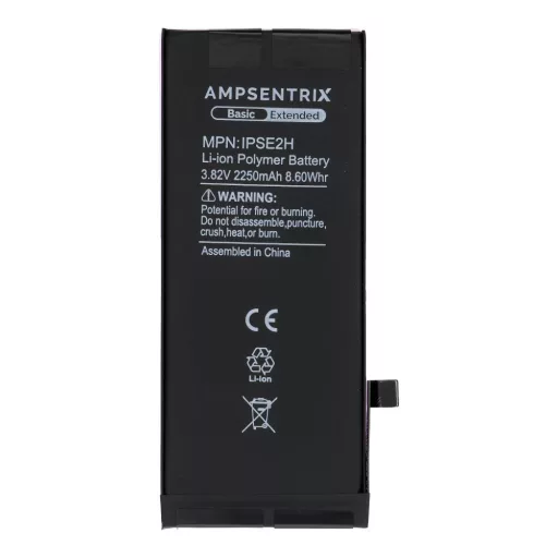AmpSentrix akkumulátor iPhone SE 2020 készülékhez (emelt kapacitás 2250 mAh)