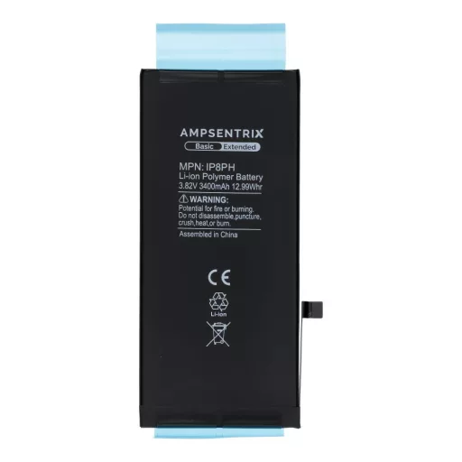 AmpSentrix Basic akkumulátor iPhone 8 Plus készülékhez (emelt kapacitás 3400 mAh)