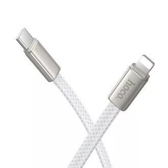   Hoco USB-C – Lightning töltőkábel X125 lapos PD 30W 1 m fehér