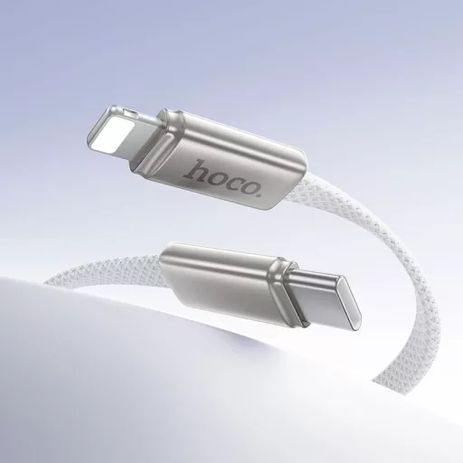 Hoco USB-C – Lightning töltőkábel X125 lapos PD 30W 1 m fehér