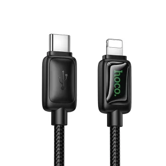   Hoco USB-C – Lightning töltőkábel U146 LCD kijelzővel PD 30W 1,2 m fekete