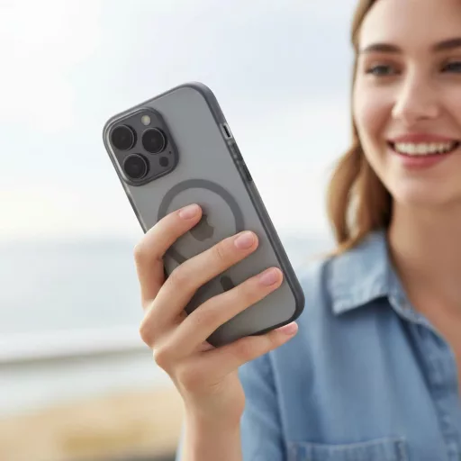 Flexline Mag Cover tok iPhone 17 PRO  Magsafe kompatibilis szürke