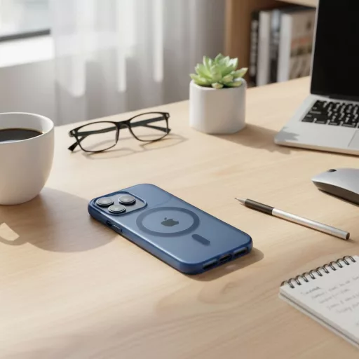 Flexline Mag Cover tok iPhone 17 PRO MAX MagSafe kompatibilis sötétkék