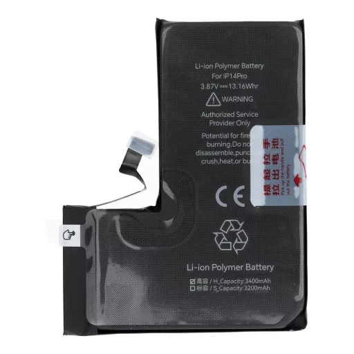 JCID Akkumulátor iPhone 14 Pro 3400 mAh (emelt kapacitás)