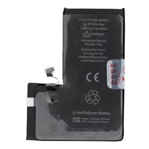 JCID Akkumulátor iPhone 15 Pro Max 4800 mAh (emelt kapacitás)
