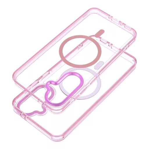 FRAME CLEAR HYBRID MAG COVER Tok Magsafe kompatibilis  SAMSUNG A37 púderrózsaszín