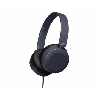   JVC vezetékes fejpántos fejhallgató mikrofonnal 3,5 mm jack HA-S31M-A-E kék