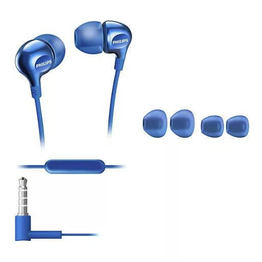 Philips vezetékes mikrofonos fülhallgató 3,5 mm jack SHE3705BL kék