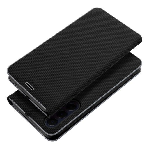 Luna Carbon Flip tok XIAOMI Redmi Note 15 PRO PLUS 5G fekete