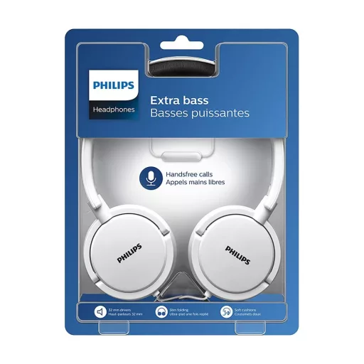 Vezetékes fejhallgató jack 3,5mm PHILIPS SHL5030WT fehér