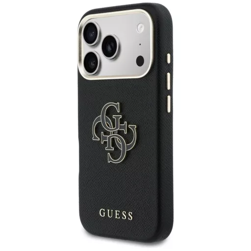 GUESS tok iPhone 17 Pro GUHCP17L5PS4RGGK (PU FW Resin Logo) fekete