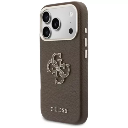 GUESS tok iPhone 17 Pro GUHCP17L5PS4RGGW (PU FW Resin Logo) barna