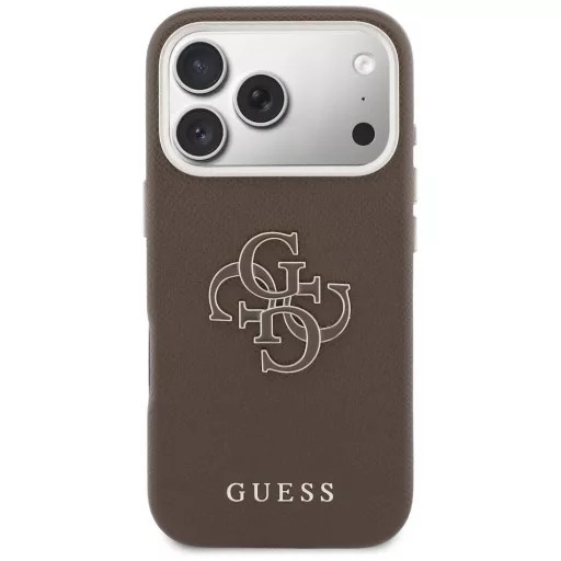 GUESS tok iPhone 17 Pro GUHCP17L5PS4RGGW (PU FW Resin Logo) barna