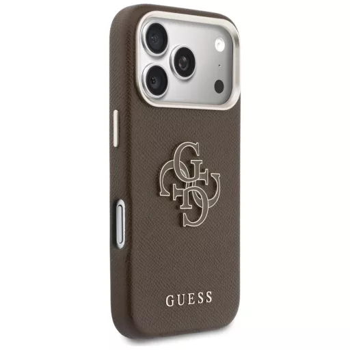 GUESS tok iPhone 17 Pro GUHCP17L5PS4RGGW (PU FW Resin Logo) barna