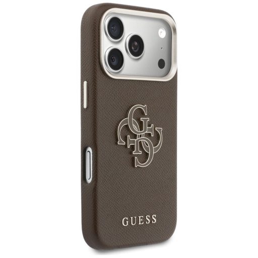 GUESS tok iPhone 17 Pro Max GUHCP17X5PS4RGGW (PU FW Resin Logo) barna