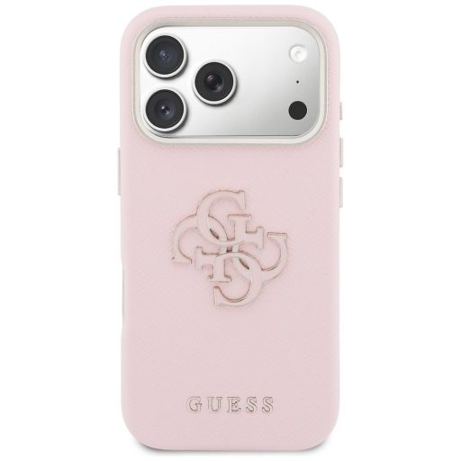 GUESS tok iPhone 17 Pro GUHCP17L5PS4RGGP (PU FW Resin Logo) rózsaszín
